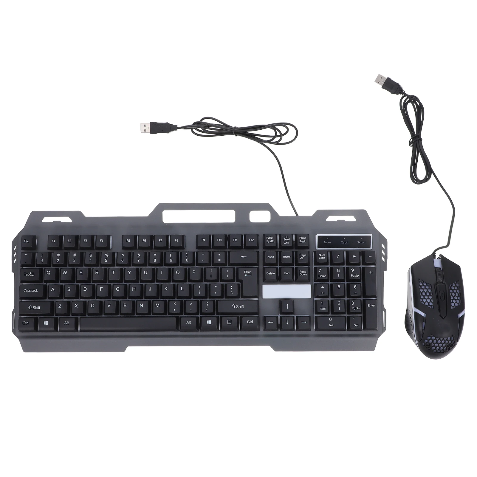 

Waterproof Rgb Backlit Mechanical Gaming Keyboard Mouse Set Steel Plate Floating Keycap Multimedia Keys Phone Holder Led Lights