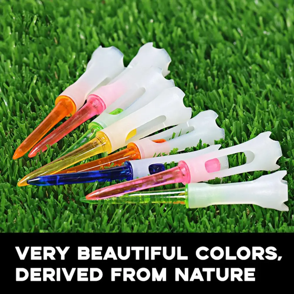 Easy Golf Game Tee Colorful Plastic Golf Tees Set Professional Four-head Design Reduce Friction Serving Pins 83mm for Practice