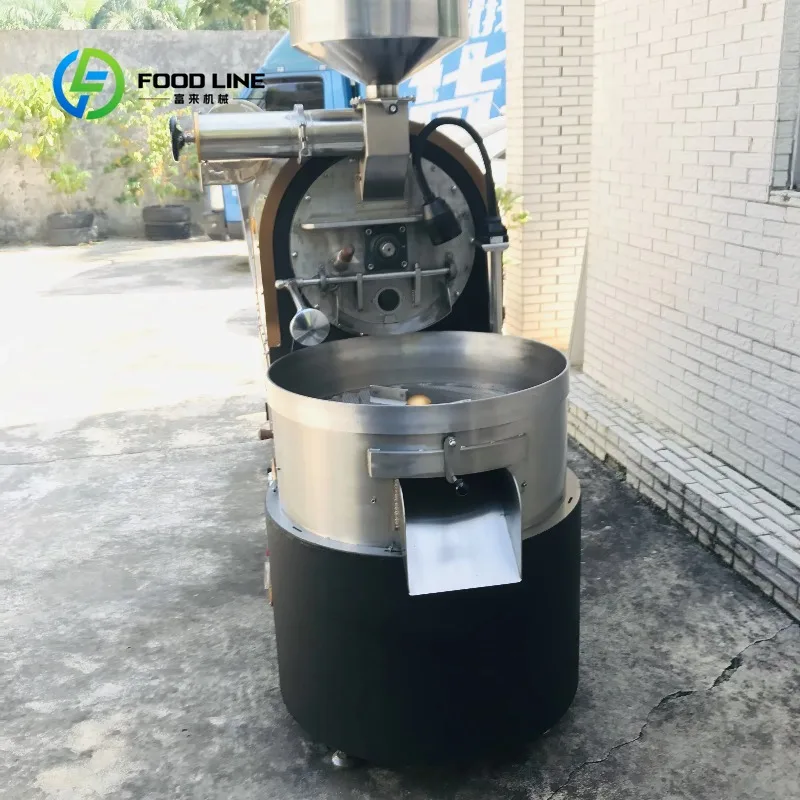 customized multi‑purpose drum roaster 6kg for green coffee bean cocoa grain thermal baking for food processing workshop buyers