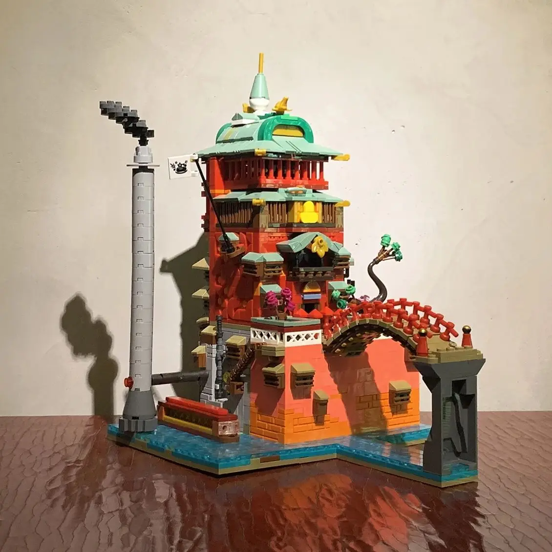 Japanese Architecture Street View Building Blocks Set for Adutls,Ideas Temple House Spirited Away Bathhous Toys for Kids Gifts