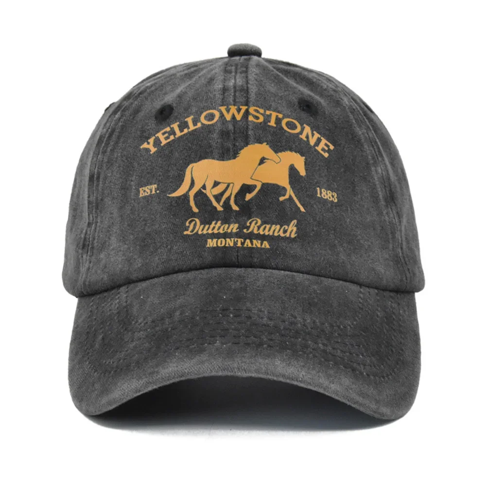 Yellowstone Dutton Ranch Baseball Cap Vintage Washed Cotton Dad Hat Distressed Sports Hat Snapback Hat Visors