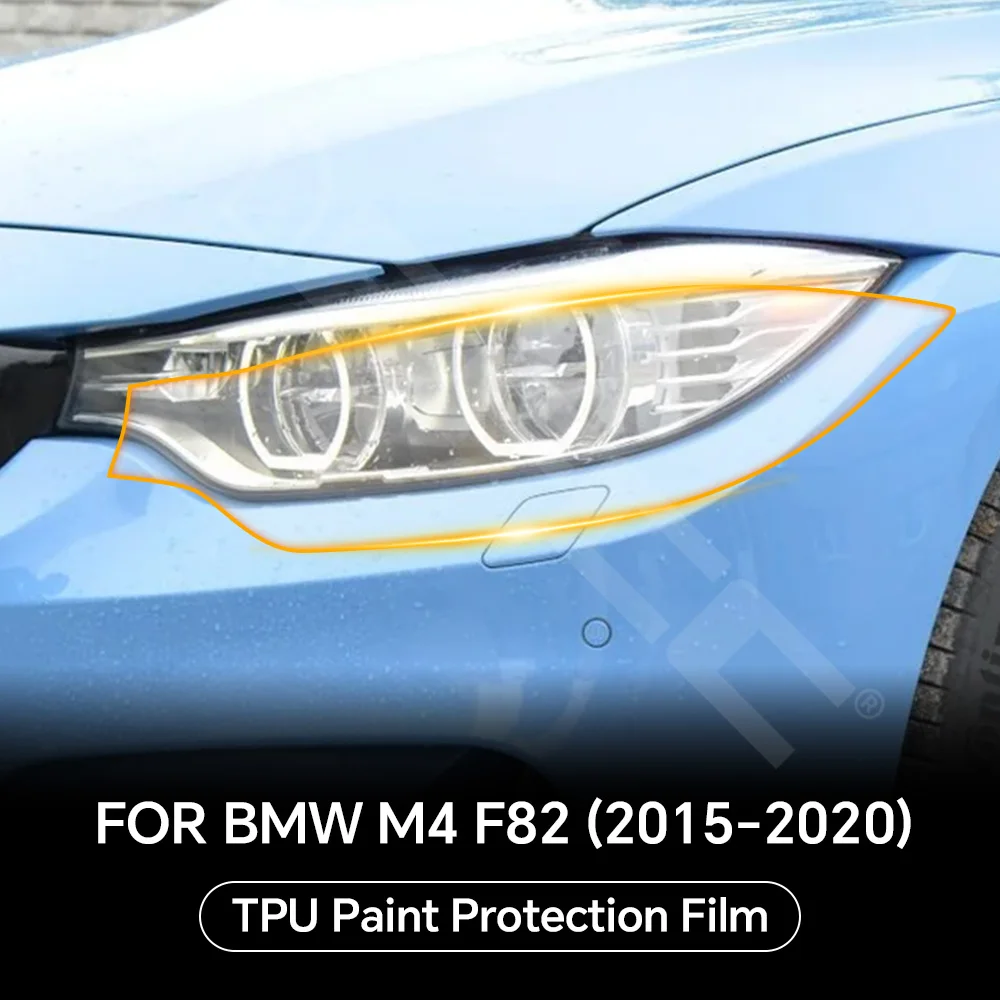 

Headlight Rearview Anti-scratch TPU Protection Film For BMW M4 F82 2015-2020 Pre-cut Clear PPF Resistant Invisible Self-adhesive