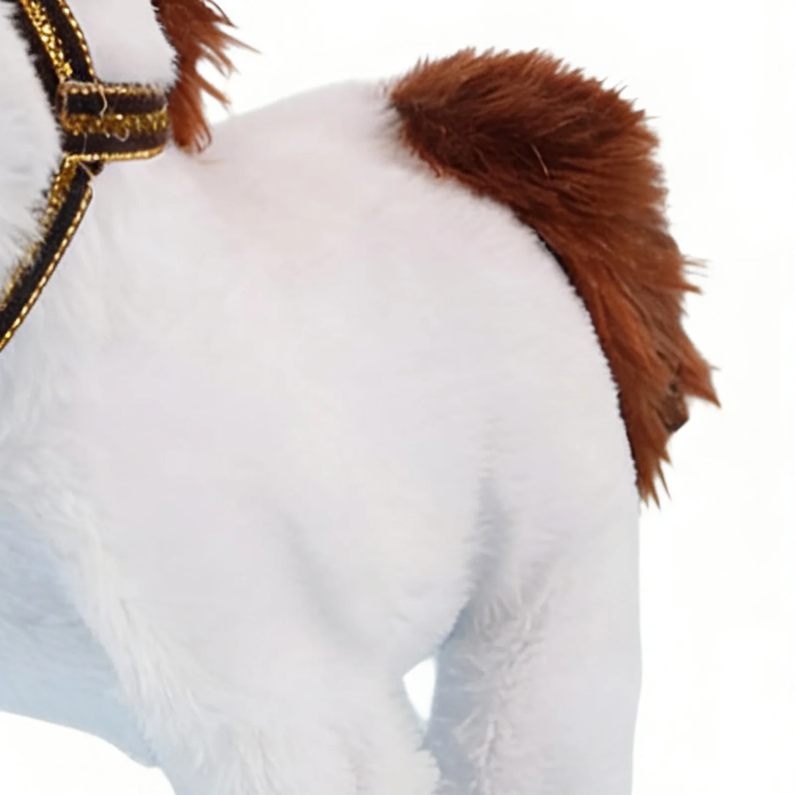 Cavallo di peluche elettrico peluche bambola elettronica simulazione animale domestico che cammina giocattolo oscillante per figurine di bambole da gioco a casa
