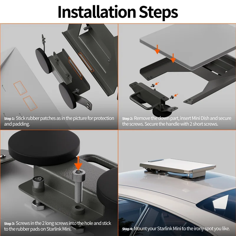 

【CLEARANCE】Magnetic Roof Mount Set For Car/RV/Roof Rack/Vehicle Heavy Duty Car Mount For Starlink Mini Mounting Kit Accessories