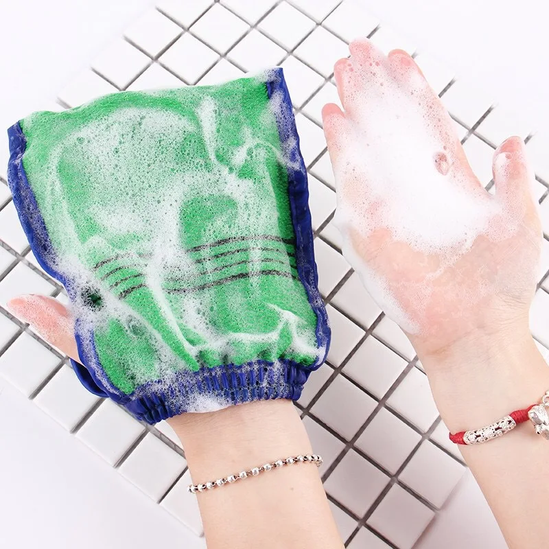 200pcs Bathing Scrubbers Double Sided Korea Hammam Scrub mitt magic peeling glove exfoliating tan removal mitts Gloves