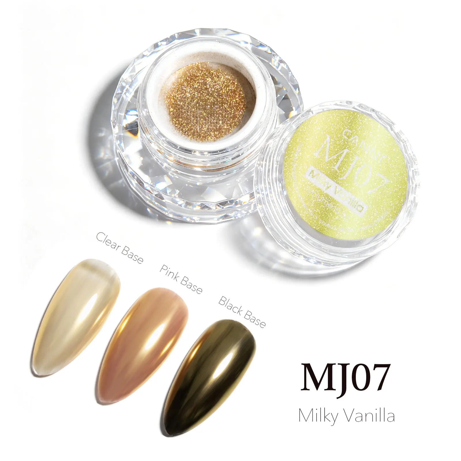 CANNI Top Coat für Chrompuder 9ml Einfach Aufzutragen mit Stärkerem Spiegeleffekt Metallischer Spiegelpigment für Gel-Nagelkunst Salon