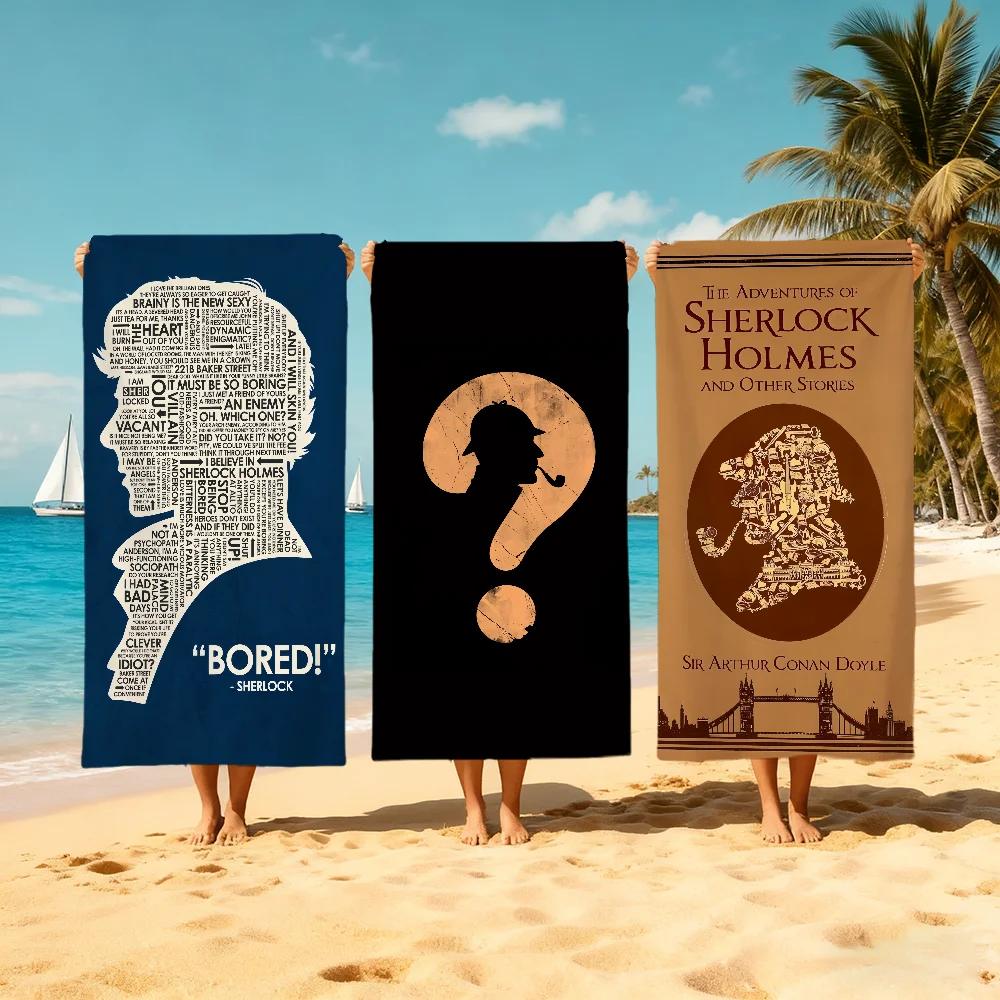S-sherlock Bath Towel Microfiber Super Absorbent H-holmes Quick‑drying Soft Beach Towel For Travel Fitness Sauna Bathing Camping