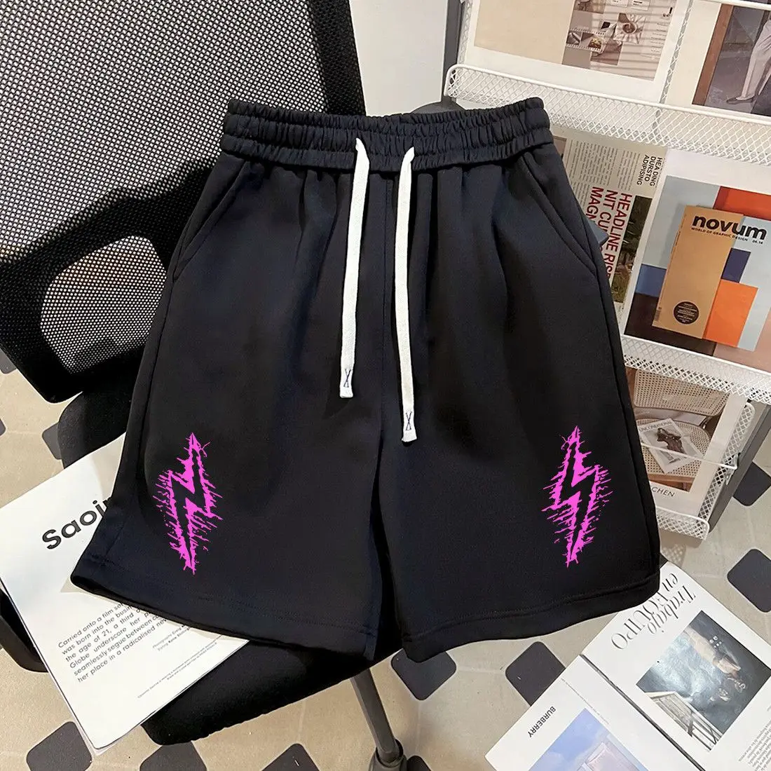 

Vintage Fashion Brand Style Design Men's Summer Casual Loose American Basketball Shorts