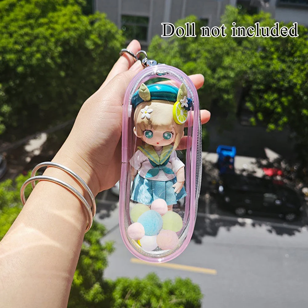 Hot Doll Bag Mystery Box Thicken Transparent Plush Dolls Storage Pouch Keychain Wallet Korean Style Keychain Bag Classic