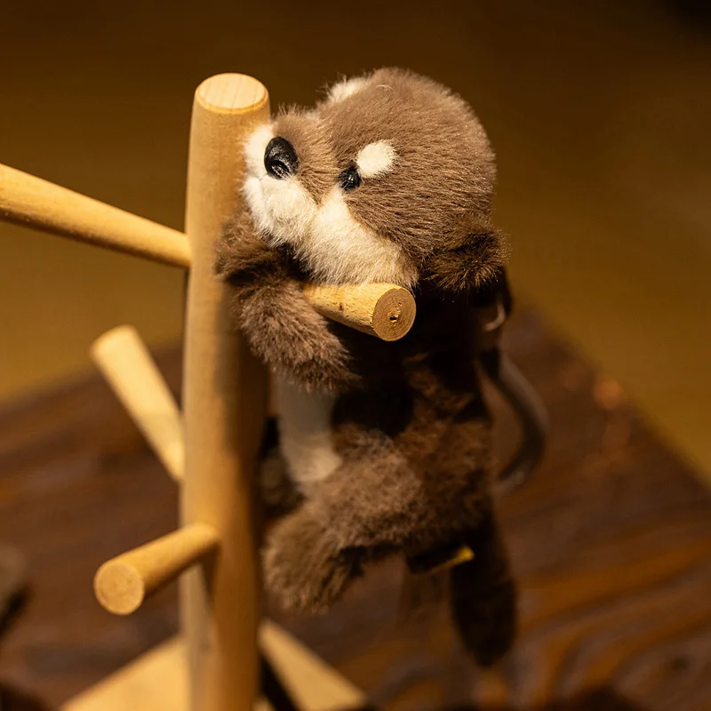 *Cute Otter Plush Keychain Realistic Stuffed Otter Animal Pendant Doll Soft Plushies Key Ring for Bag Decoration Gifts Girl view 6