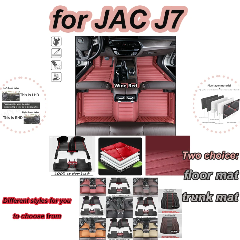 

LUXURY Car Floor Mats For JAC J7 2020 Custom Auto Foot Pads