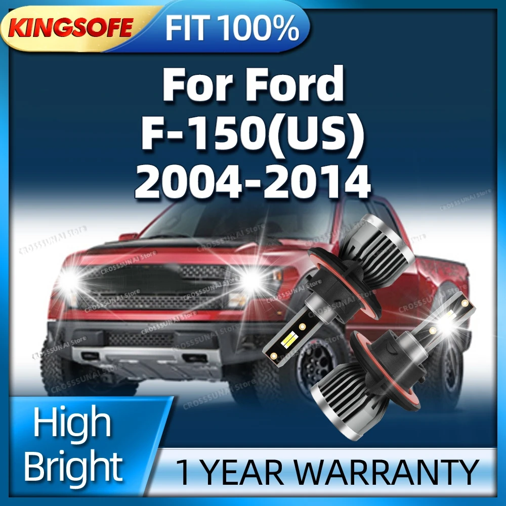 2Pcs LED Headlight 180W H13 CSP Turbo Car Light 12V 6000k Anti-Glare For Ford F-150(US) 2004-2014 2005 2006 2007 2008 2009 2010