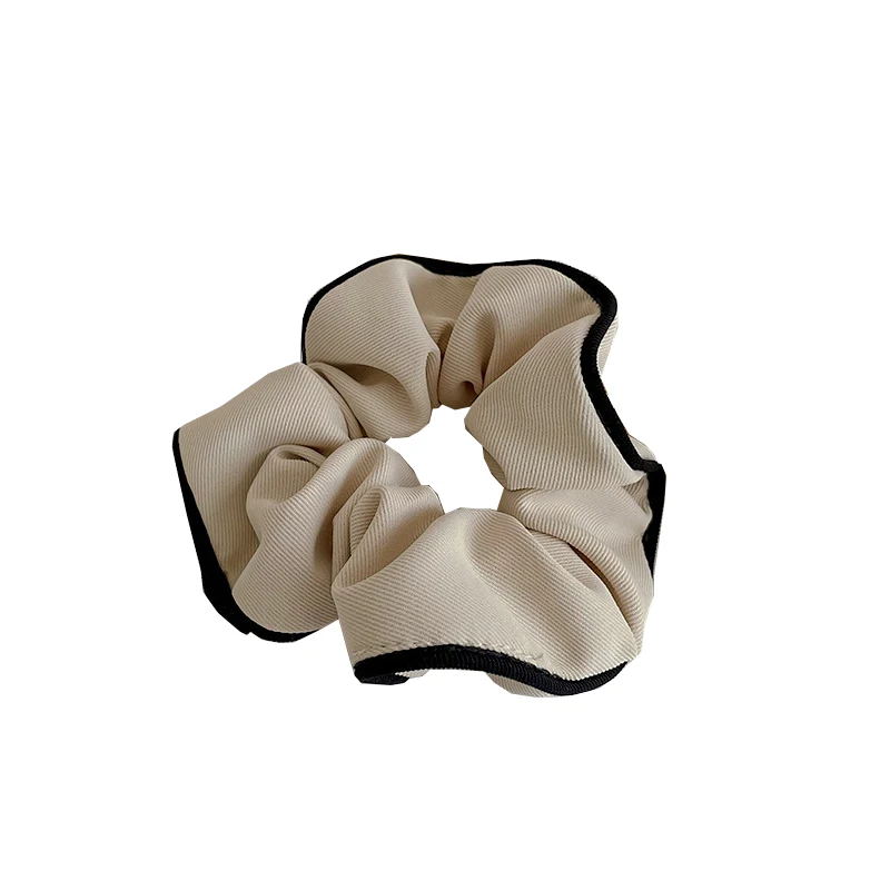 Coletero elegante para el cabello, coletero blanco y negro, Color café con leche, Anillo para el cabello, accesorios para el cabello DIY