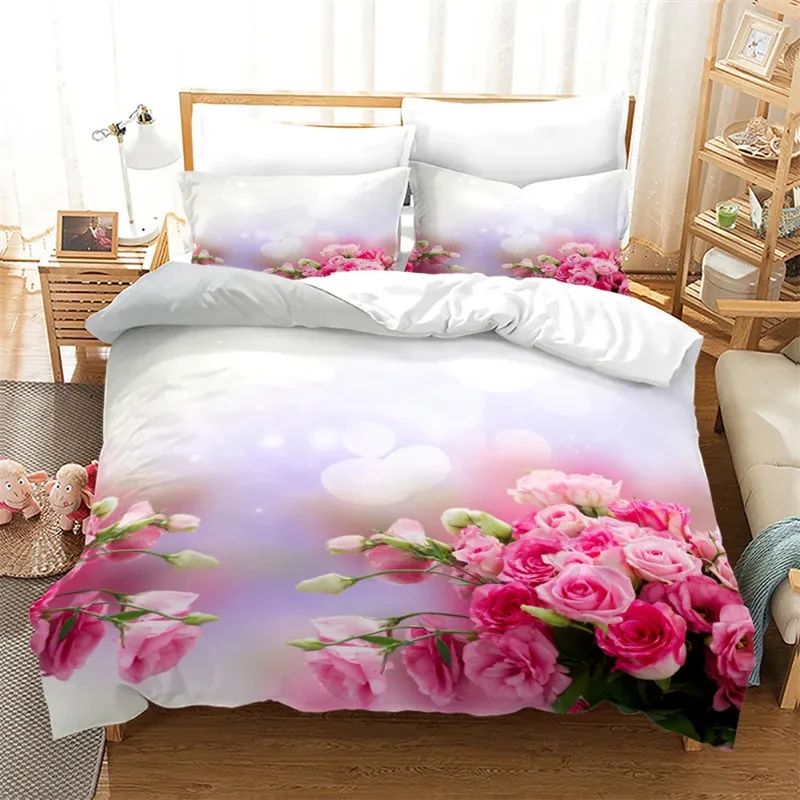 Capa de Edredom Queen Size com - Aesthetic Floral Duvet Cover avaliação e preço
