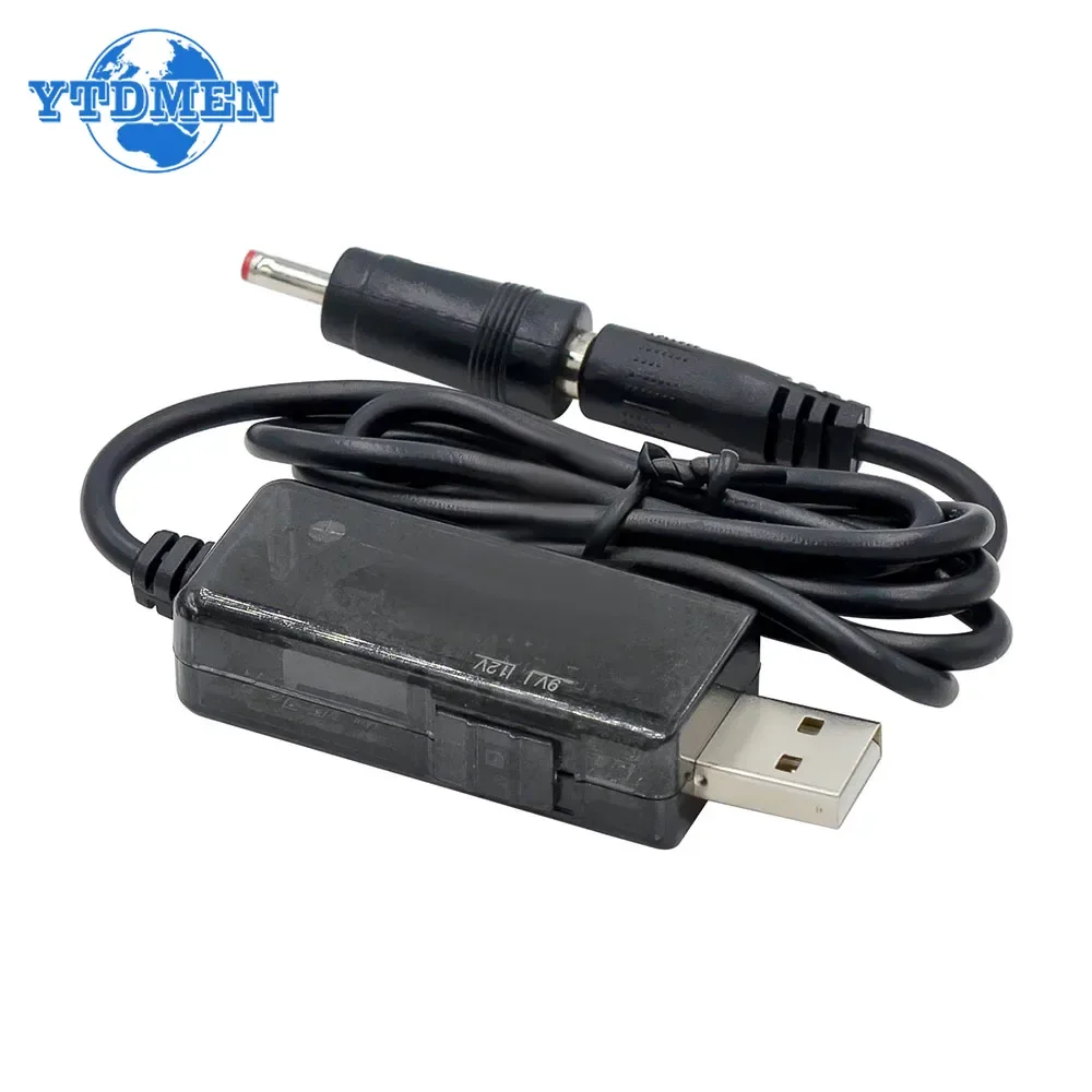 USB Boost Converter DC 5V To 9/12V USB Step-up Converter Cable and 3.5x1.35mm Connecter for Power Supply/Charger/Power Converter