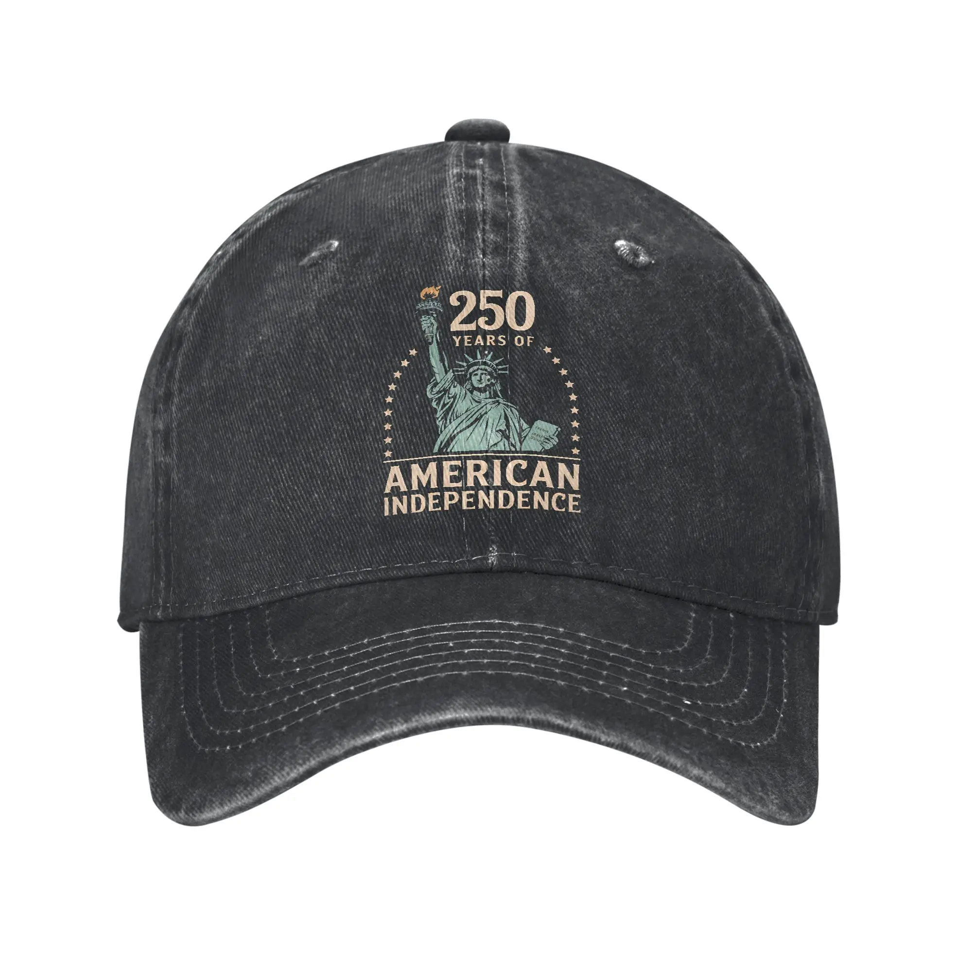 Classic 250th American Independence Statue of Liberty Baseball Cap Unisex Distressed Cotton Headwear US Flag Outdoor Caps Hat