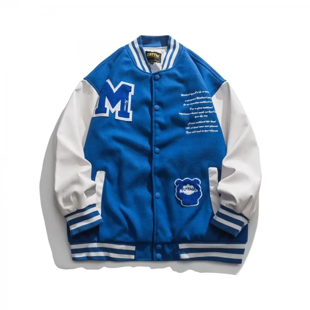 Herren Frühling und Herbst Baseball Uniform y2k Stickerei Baseball Uniform Herren Ins Hong Kong Stil lose lässige Paar Jacke