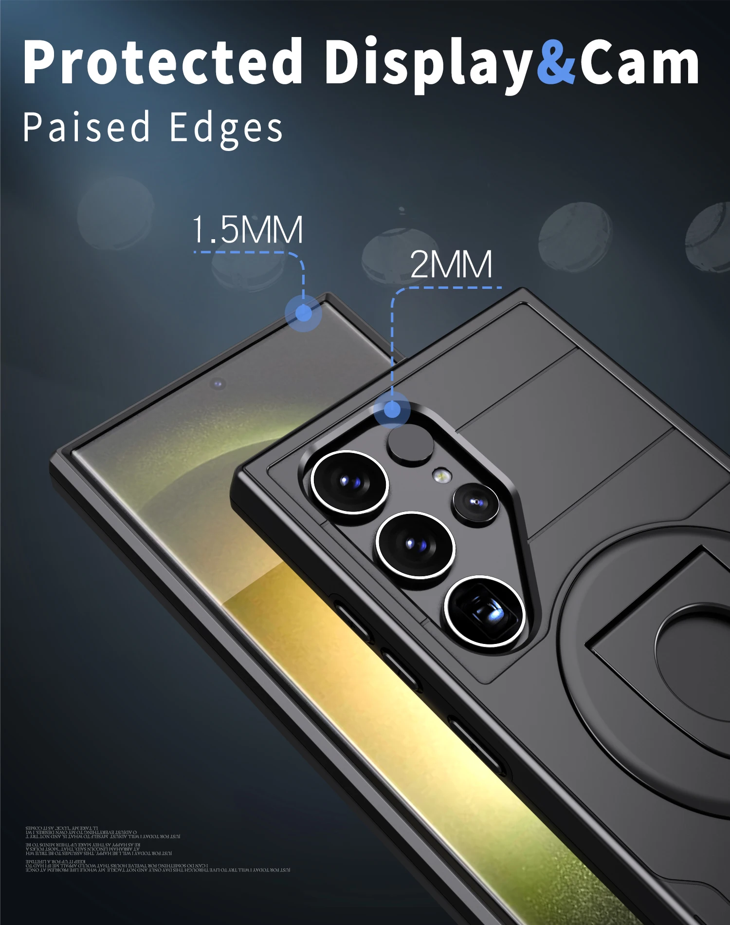 HARUINO Magnetic Case for Samsung S24 ULTRA – Wireless Charger Compatible, Rotatable Stand, Built-in Lens Cover for Woman Man