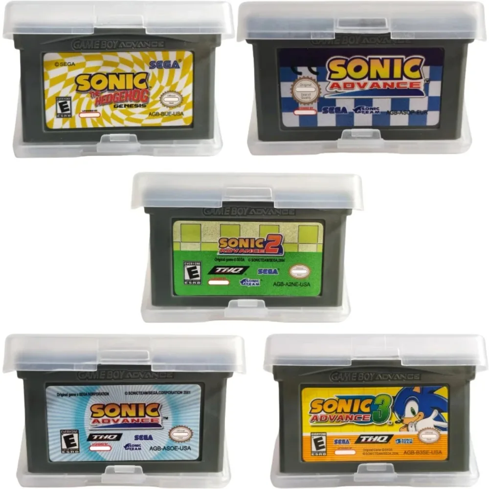 Sonic 3 Game Card GBA Game Cartridge Bundle Sonic The Hedgehog Genesis Retro Platformer Game Card for Fans Collection