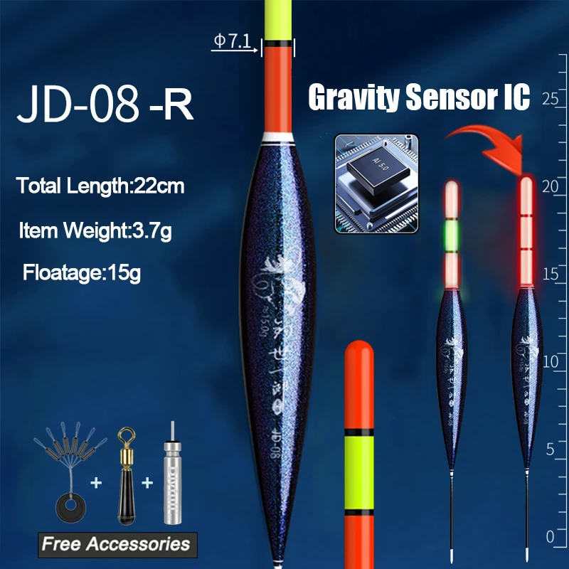 

New Arrival Fishing Floats Smart IC Gravity Sensor Color Change Hight Brightness Electric LED Luminous Rock Fishing Accessories