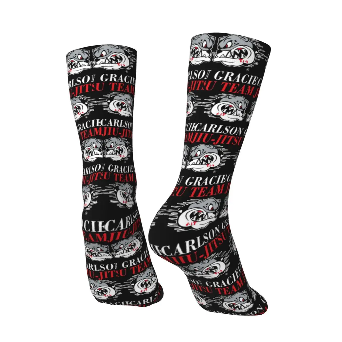 All Seasons Carlson Gracie Jiu-Jitsu Team Logo Socks Harajuku Sport Middle Tube Socks Super Soft Stockings for Men Women
