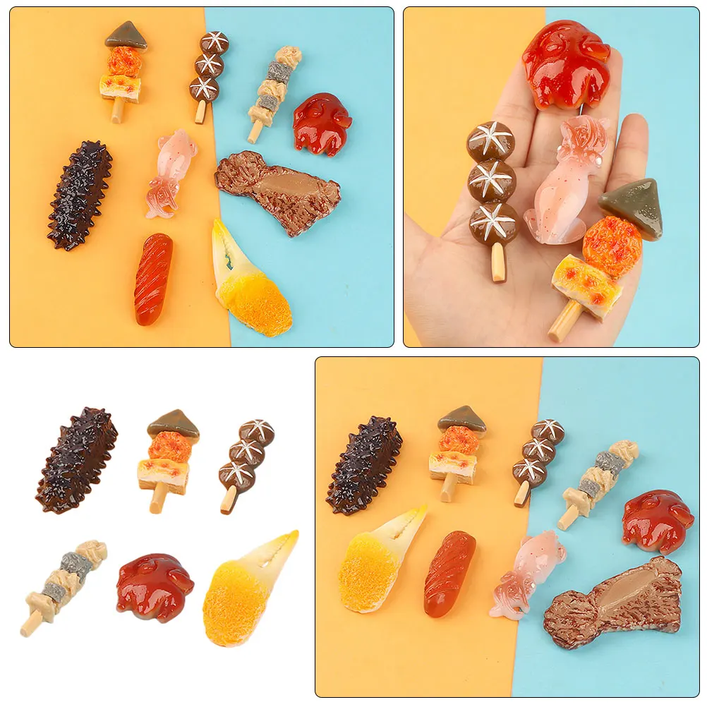 

6 Pcs Simulated Food Fake Snack Realistic Miniature Toys Kitchen Decoration Tiny
