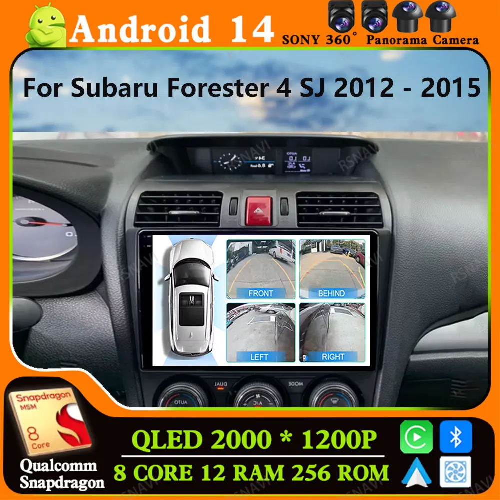 

Andoird 14 Car Radio For Subaru Forester 4 SJ 2012 - 2015 DVD Navigation Stereo BT GPS 2 DIN DSP Multimedia 5G WIFI Viedo Player