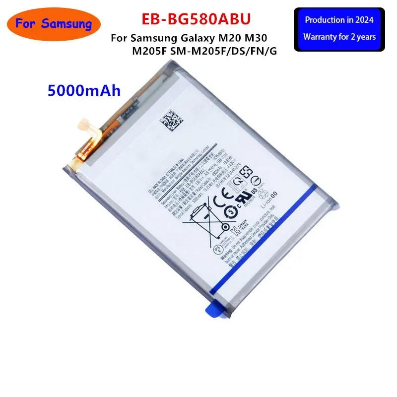 Brand New EB-BG580ABU 5000mAh Replacement Battery For Samsung Galaxy M20 M30 M205F SM-M205F/DS/FN/G Batteries