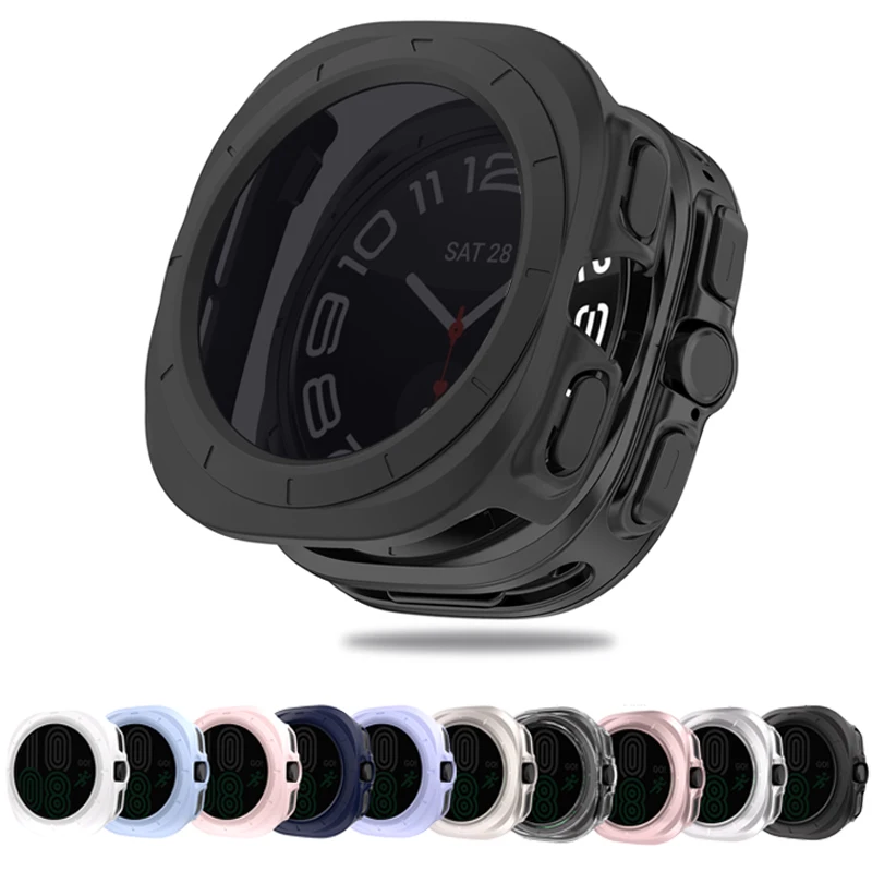 Стекло + чехол для Samsung Galaxy Watch 7 Ultra 47 мм, защитный чехол-бампер, противоударная защитная пленка для экрана Galaxy Watch 7 Ultra