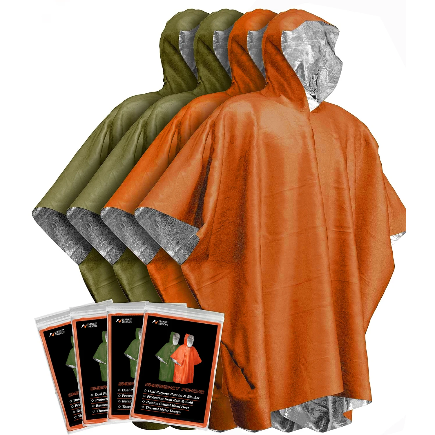 Outdoor Camping Emergency Raincoat Reflective First Aid Poncho Riding Cloak First Aid Cloak Aluminum Mold Thermal Blanket