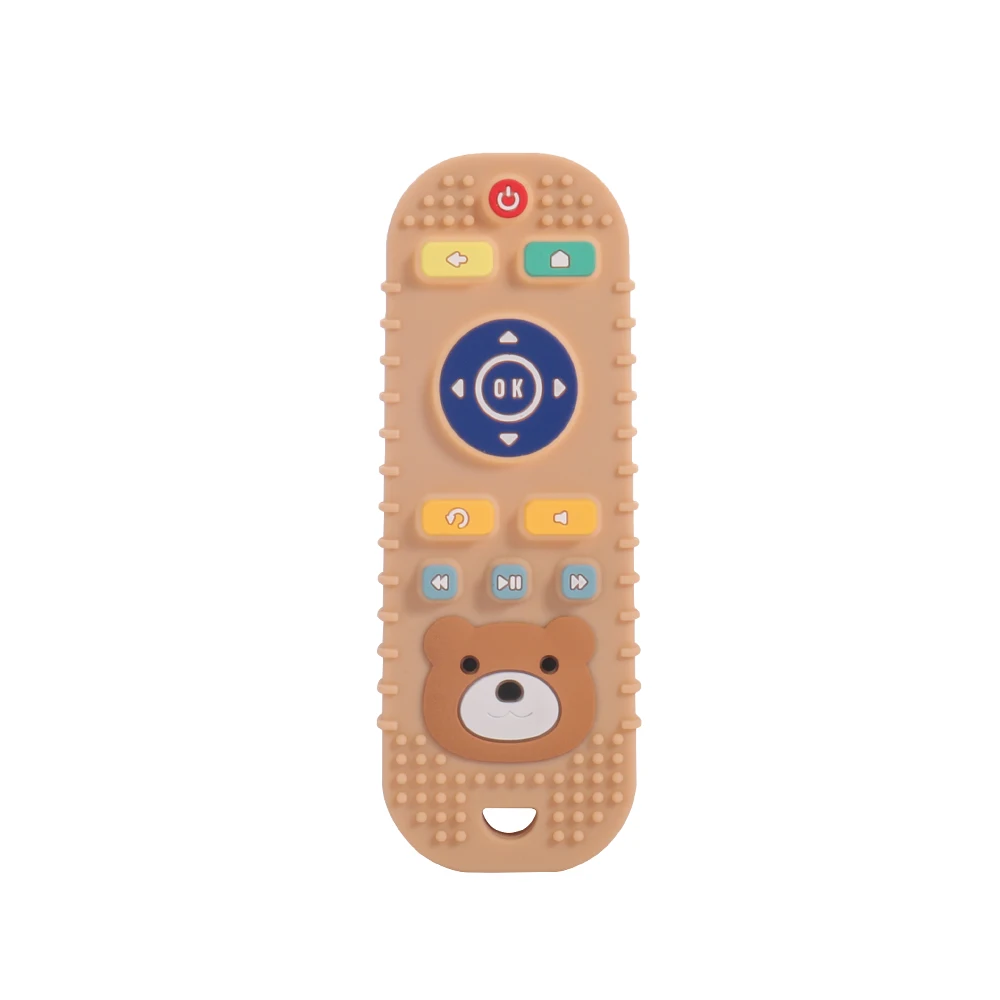 1PCSilicone Baby Teething Toys, TV Remote Teethers for 6+ Months Infant, Fire Remote Shape Toddlers Silicone Teethers for B image 4