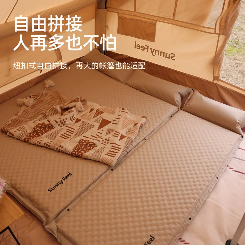 Outdoor Self-Inflatable Portable Mattress, Camping Air Bed, Can Be Spliced