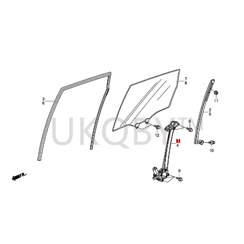 72750-TF0-G01 72710-TF0-G01 Ho nd a GE6/8 Rear door window regulator RL