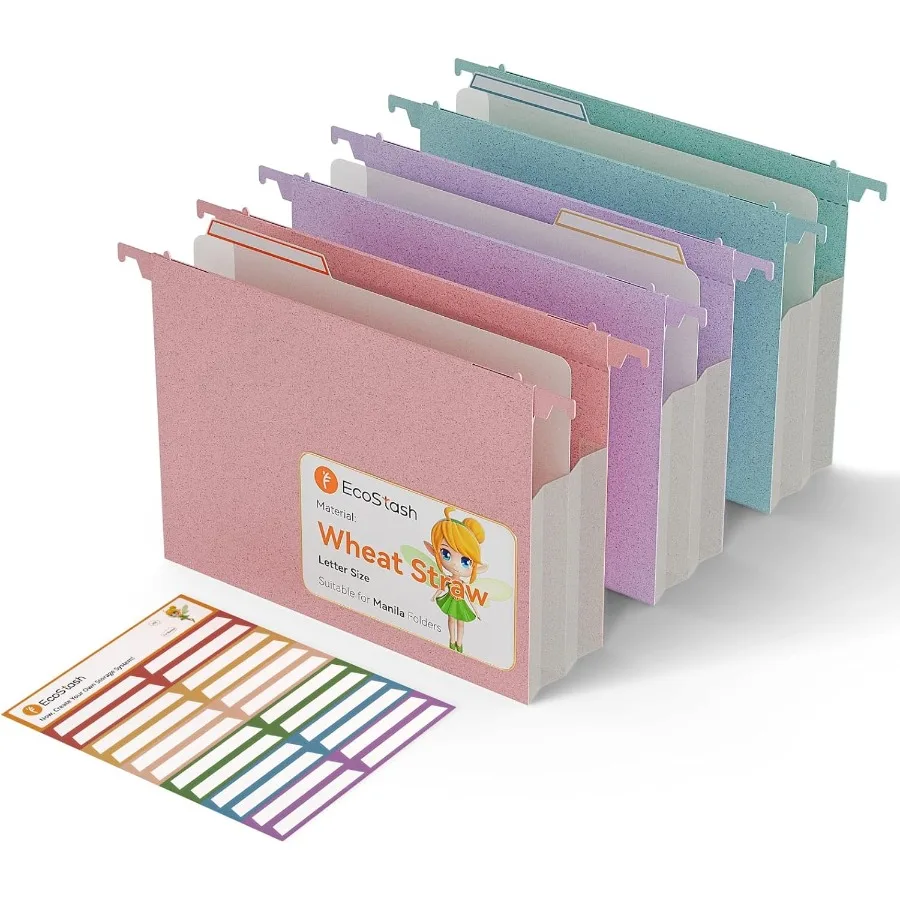 

Era Capacity Hanging File Folders 3.15" Reinforced Wheat Straw Expanding Hanging Folder Letter Size Heavy Duty for Filing Cabin