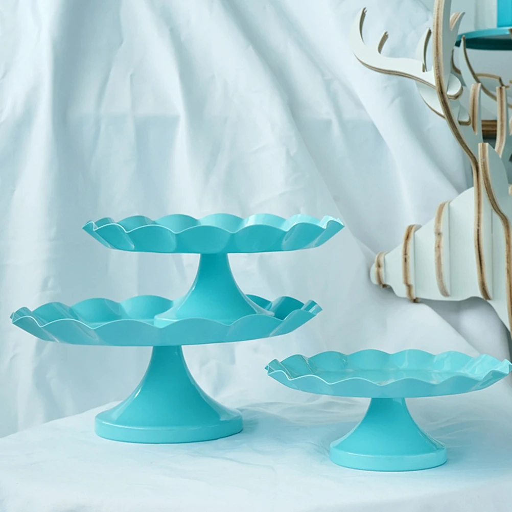 

1Pcs Iron Cake Stand Blue Large Capacity Display Rack for Birthday Wedding Party Cupcake Dessert Fruit Pastry Cupcake Stand