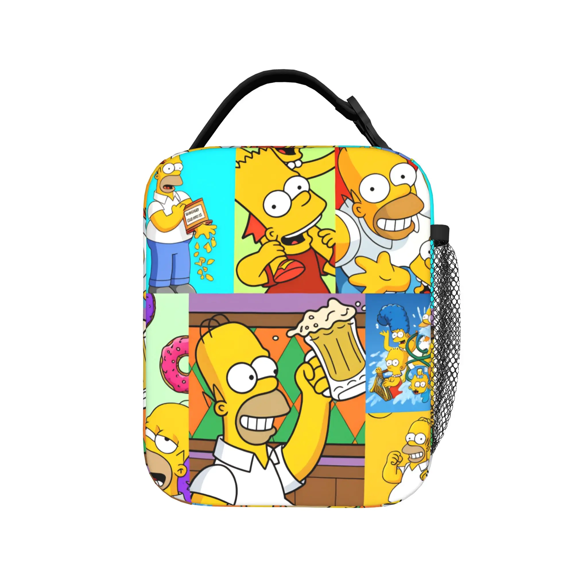 Homer S-Simpson Laughing Lunch Bag Fun Lunch Box Women Office Portable Insulated Cooler Bag Waterproof Print Thermal Lunch Bags