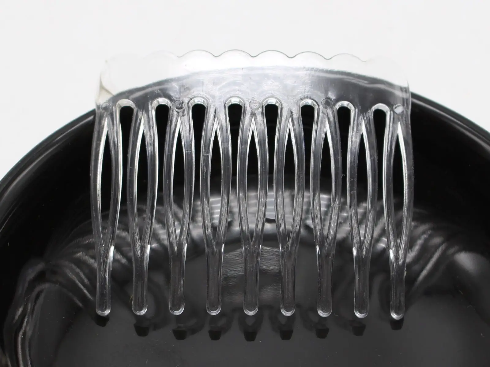 50 Clear Plastic Smooth Hair Clips Side Combs Pin Magic Grip Hair Pin 46mm