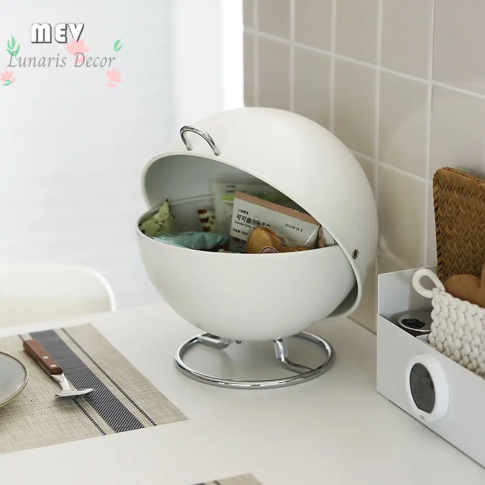 Round spherical snack candy box flip coffee capsule storage box storage tank living room desktop glove box decoration