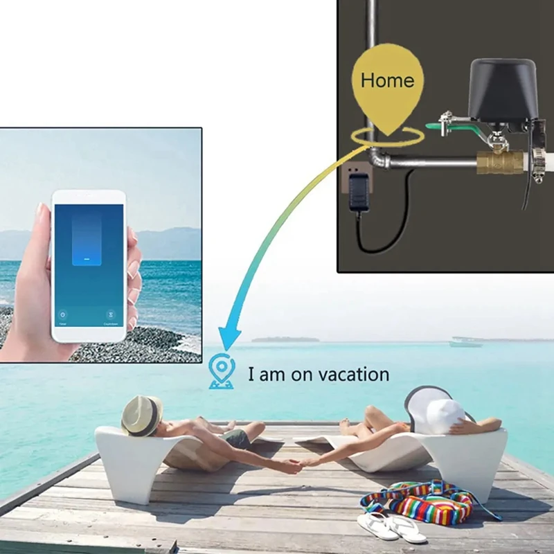 Лучшие предложения Tuya Wi-Fi умный контроллер клапана манипулятора для воды, газа, автоматическое отключение, выключение, поддержка Alexa Home Smartlife