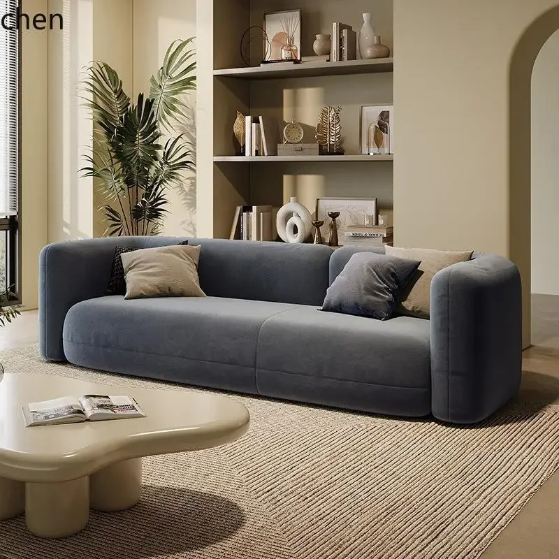 HT Beauty Salon Clothing Store Apartment Homestay Living Room Dark Green Fabric Sofa Modern Simple Straight Row Sofa