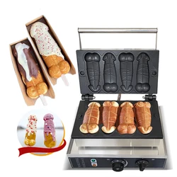 Automatic electric penis shape waffle maker professional other snack machines dick waffle making machine