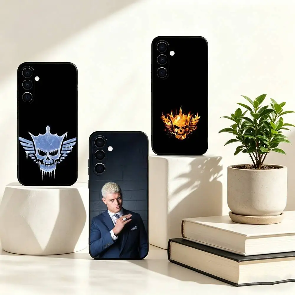 Professional wrestler C-Cody Rhodes Phone Case Black Silicone Soft For Samsung Galaxy A73,A72,A71,A70,A53,A52,A51
