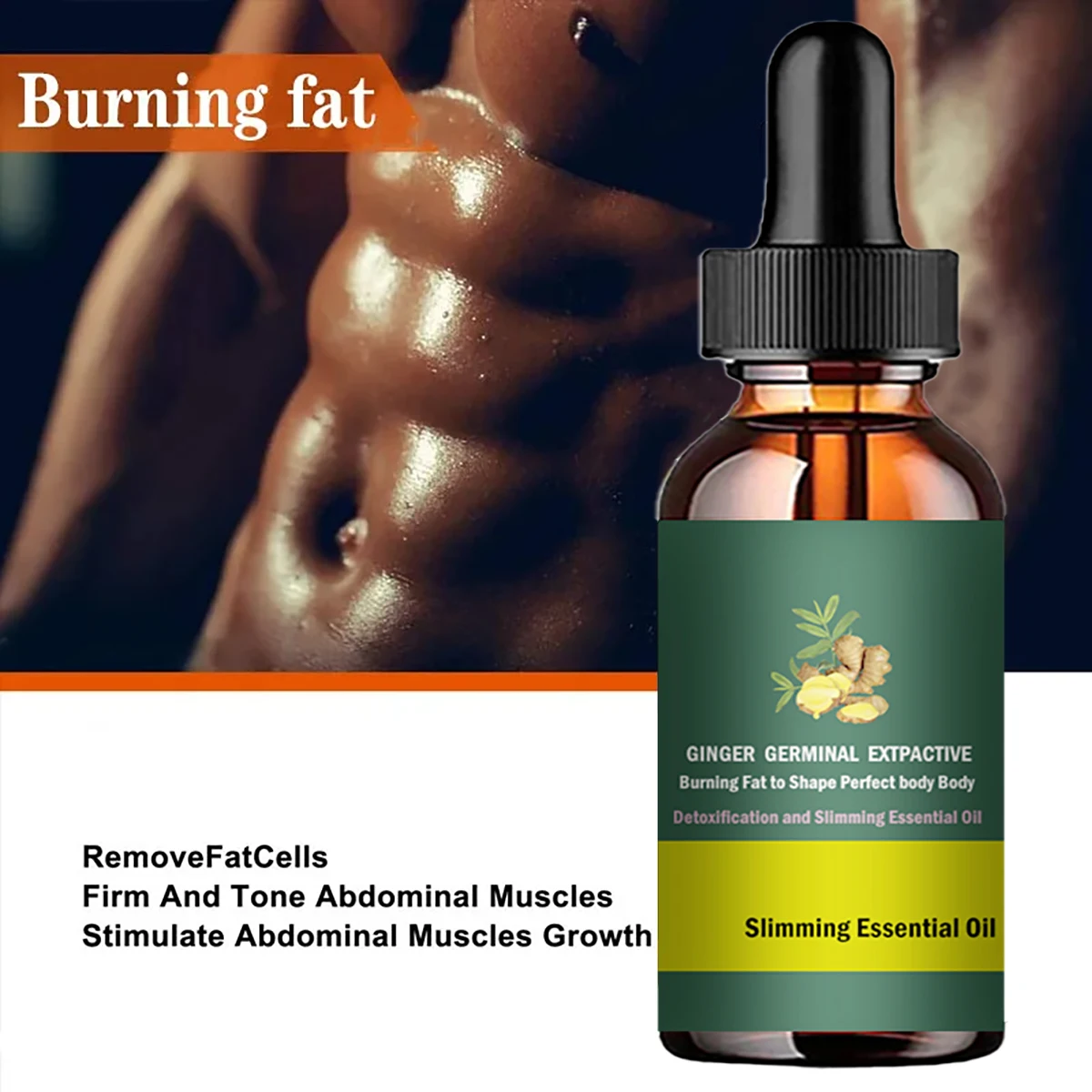 

5ML/15ML/30ML/50ML/YRFRKT Weight Loss Essential Oils Slimming Oil Ginger Essential Oil Weight Loss Fat Burning Oil Waist Leg Bel