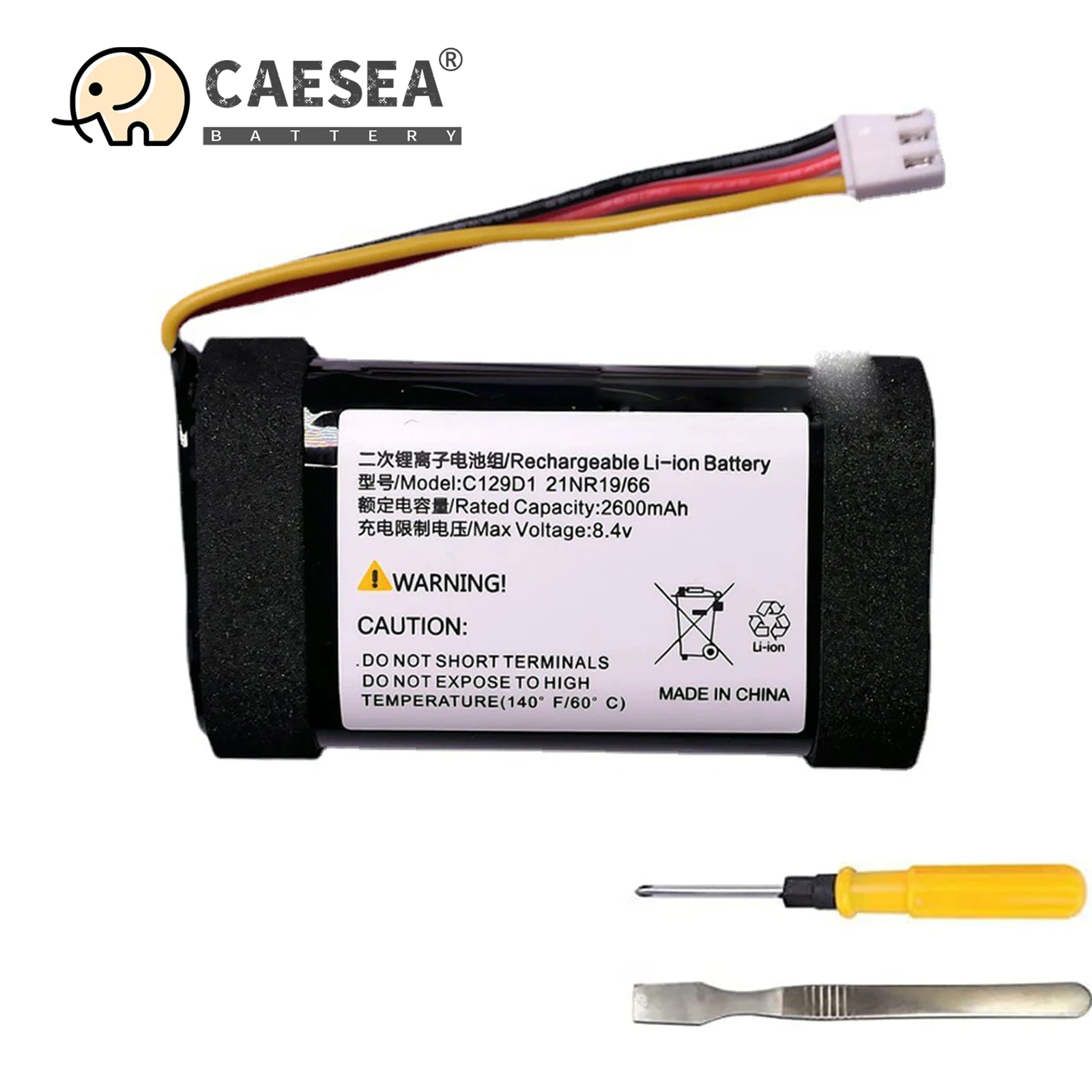 

CAESEA 2600mAh 8.4V Replacement Battery for C129D1 C129D3 for B&O, A1 P6 for BeoPlay Fit for Portable Bluetooth Speaker