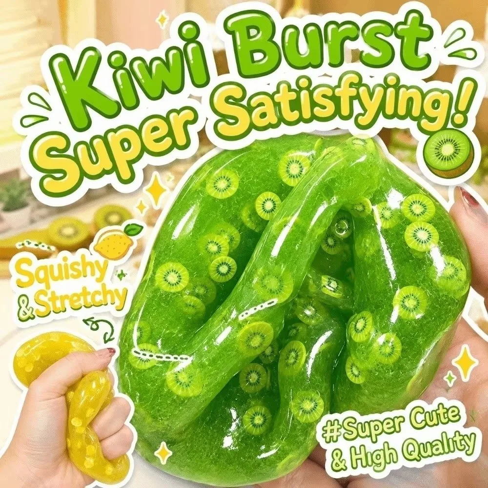 Sensory Fruit Smoothie Design Fruit Ice Squishy Soft Slow Rising Fruit Slush Squishy Kawaii Cute Cracking Squishy Gifts
