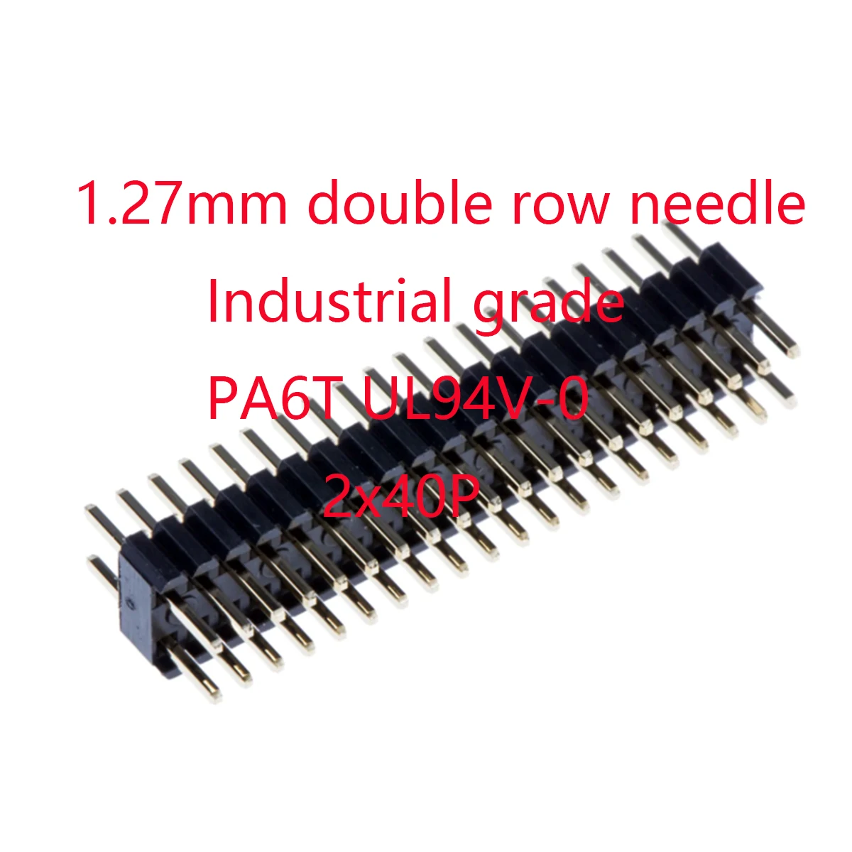 10PCS original 1.27mm double row needle Au foot 1u 2x40P 2*40P 80-pin PA6T UL94V-0 1U 