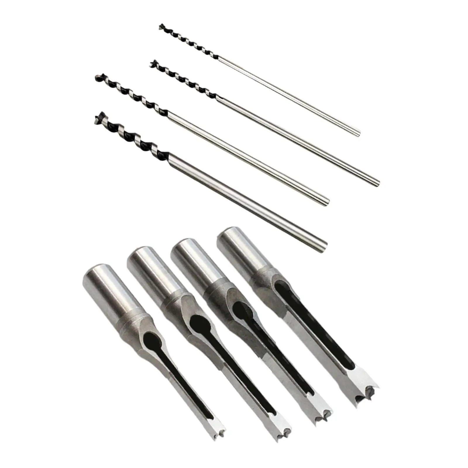 4Pcs Woodworking Mortising Chisel Durable Hole Drill Bit for DIY Woodworking