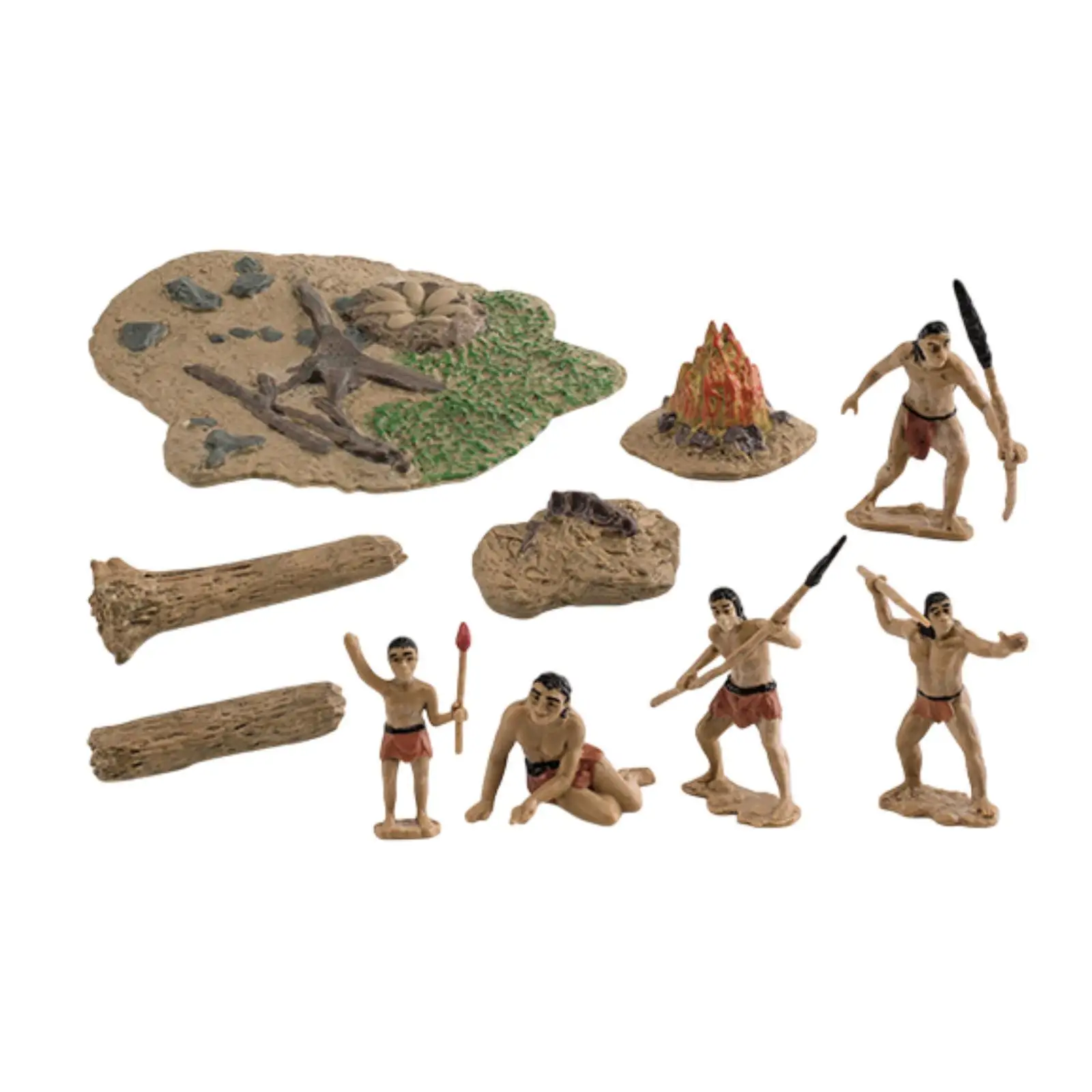 Primitive People Statue Figurines Cute Human Life Display Crafts Small Sculpture for Shelf Office Household Desktop