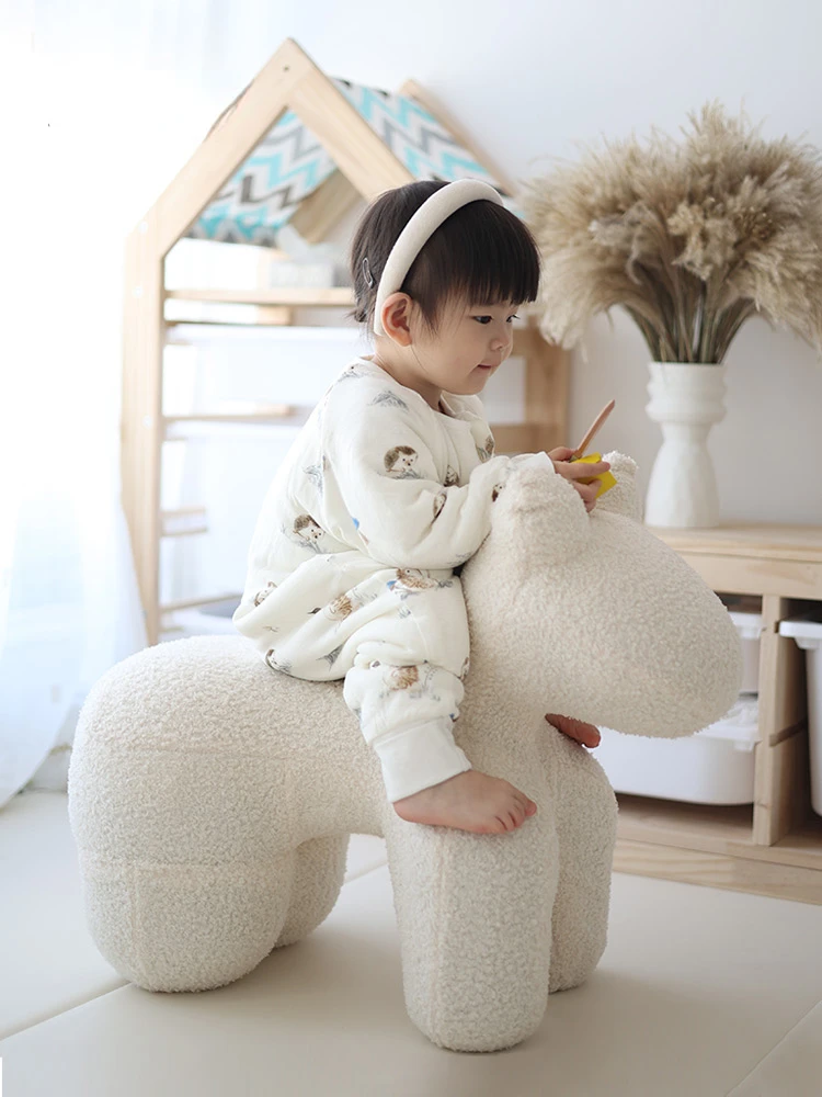 Pony Chair Creative Animal Seat Cartoon Cute Children's Seat Adult Puppy Shape Stool Shoe Changing Stool