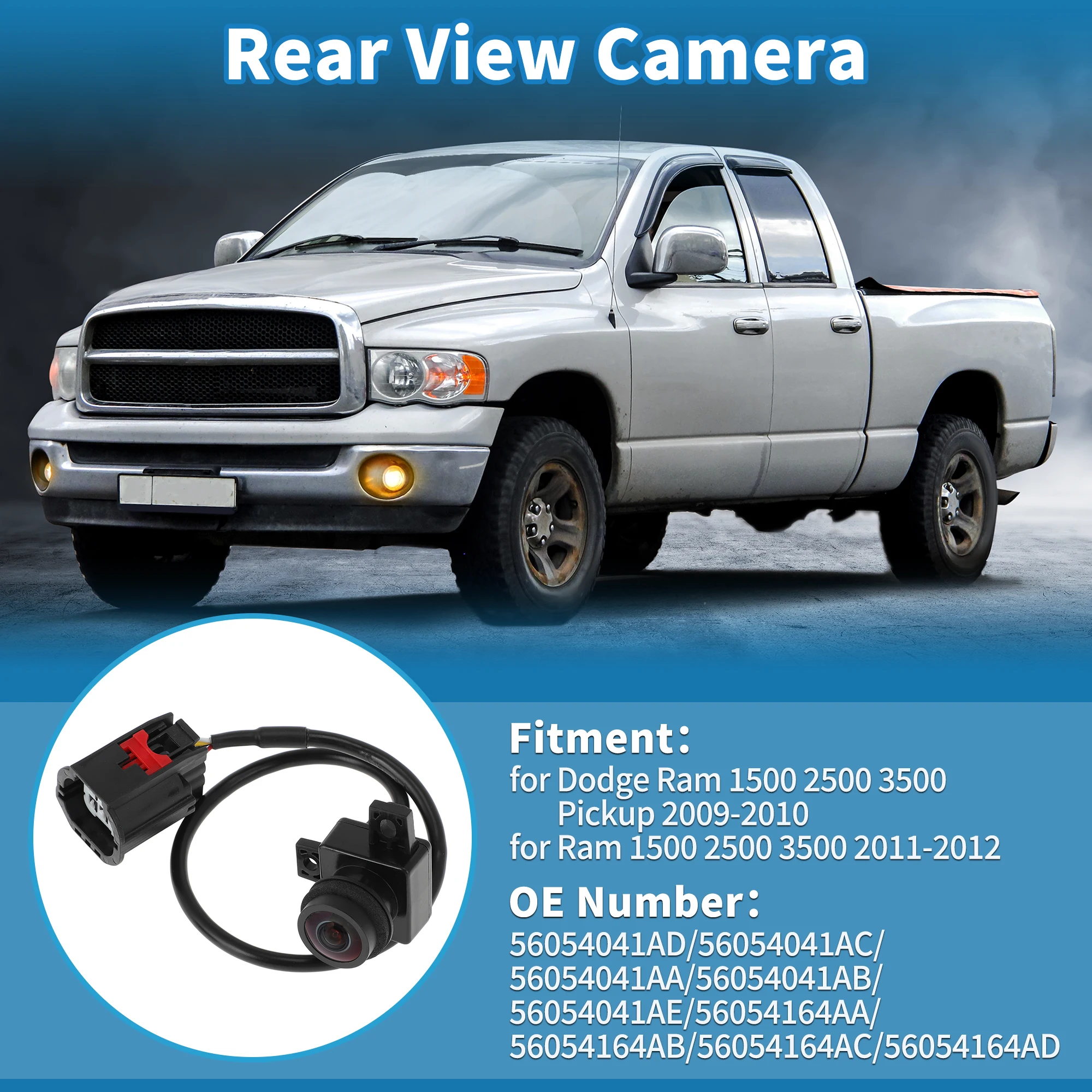

UXCELL Rear View Park Assist Backup Camera 56054041AD for Dodge for Ram 1500 2500 3500